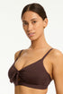 Sea Level Essentials Tie Front Dd/e Top